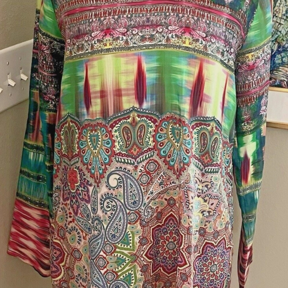 Johnny Was Multicolor Patterned Top - Picture 2 of 6